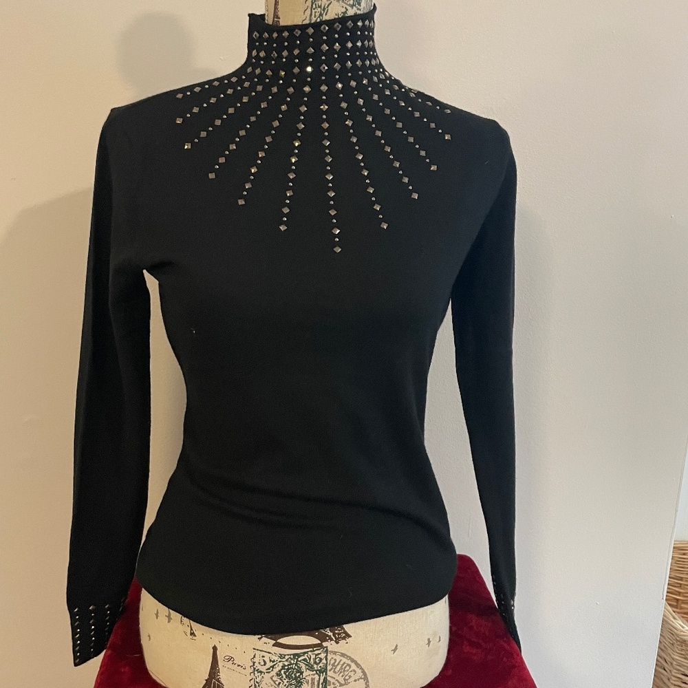 VILA MILANO - Embellished/Rhinestone Turtleneck Sweater - NWT